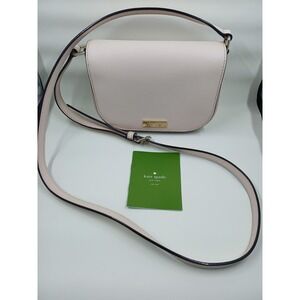 Kate Spade New York Crossbody Bag Pink Saffiano Leather Shoulder Womens Purse